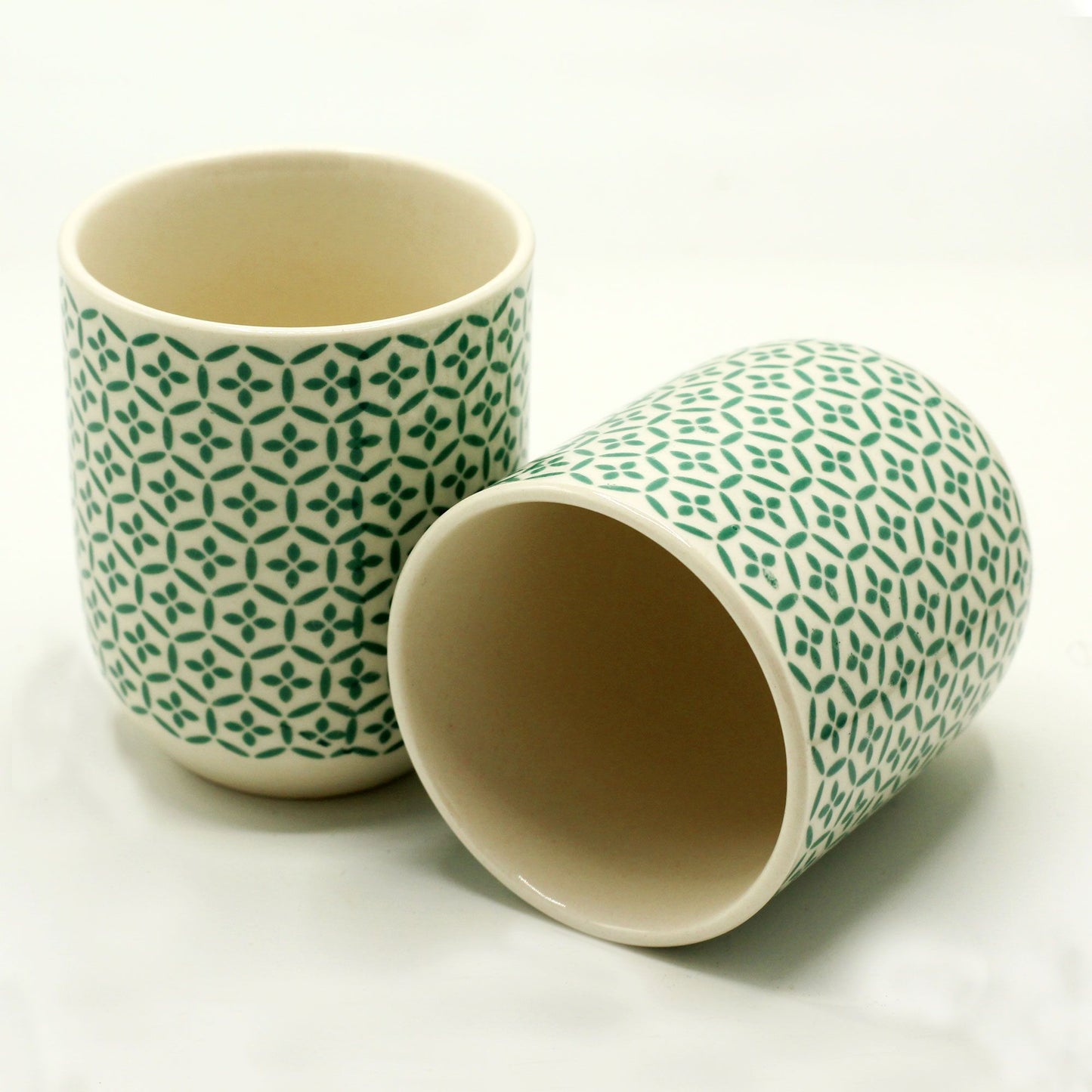 Teacups - Green Mosaic