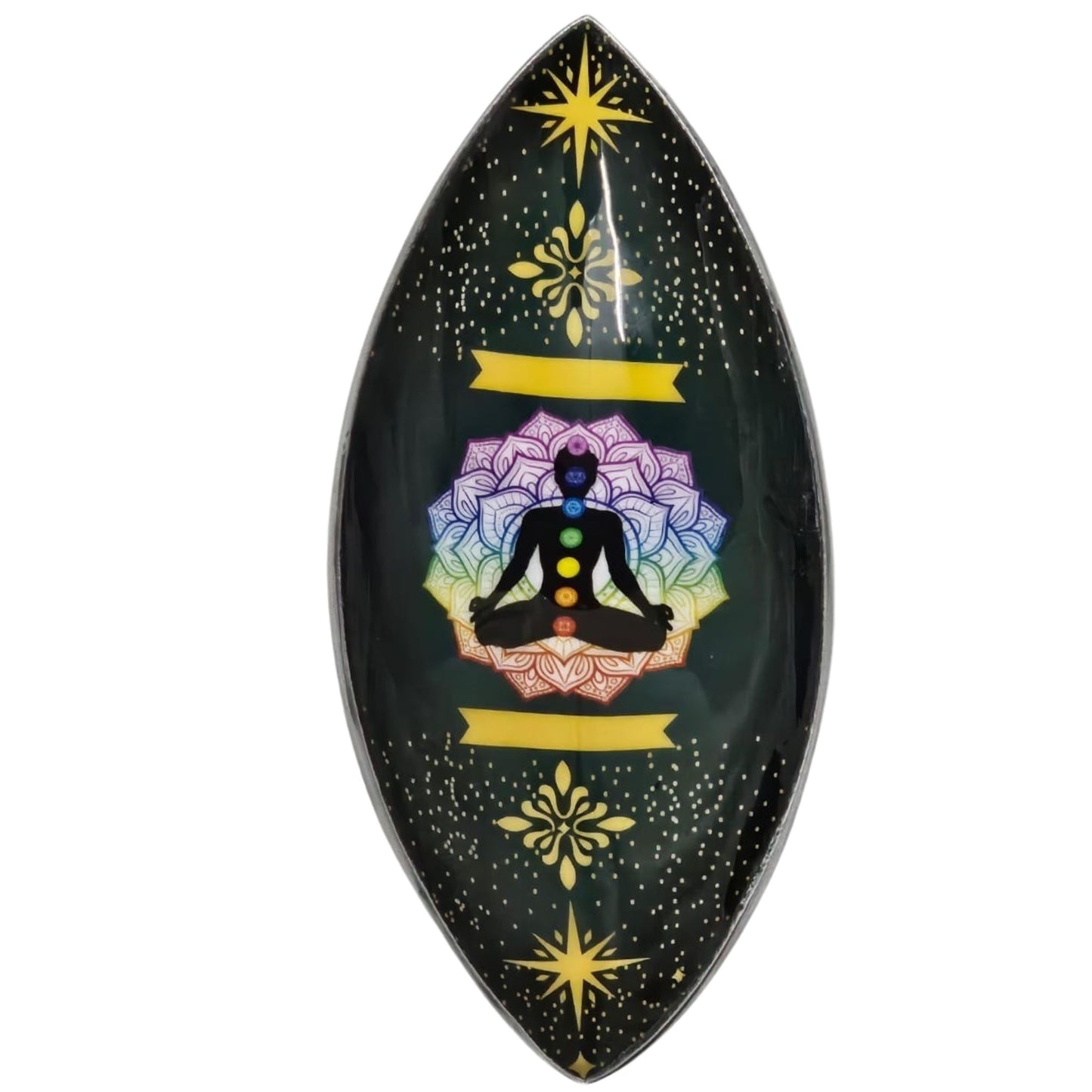 Enameled Incense Holder - Aluminum - Buddha Lotus Chakra