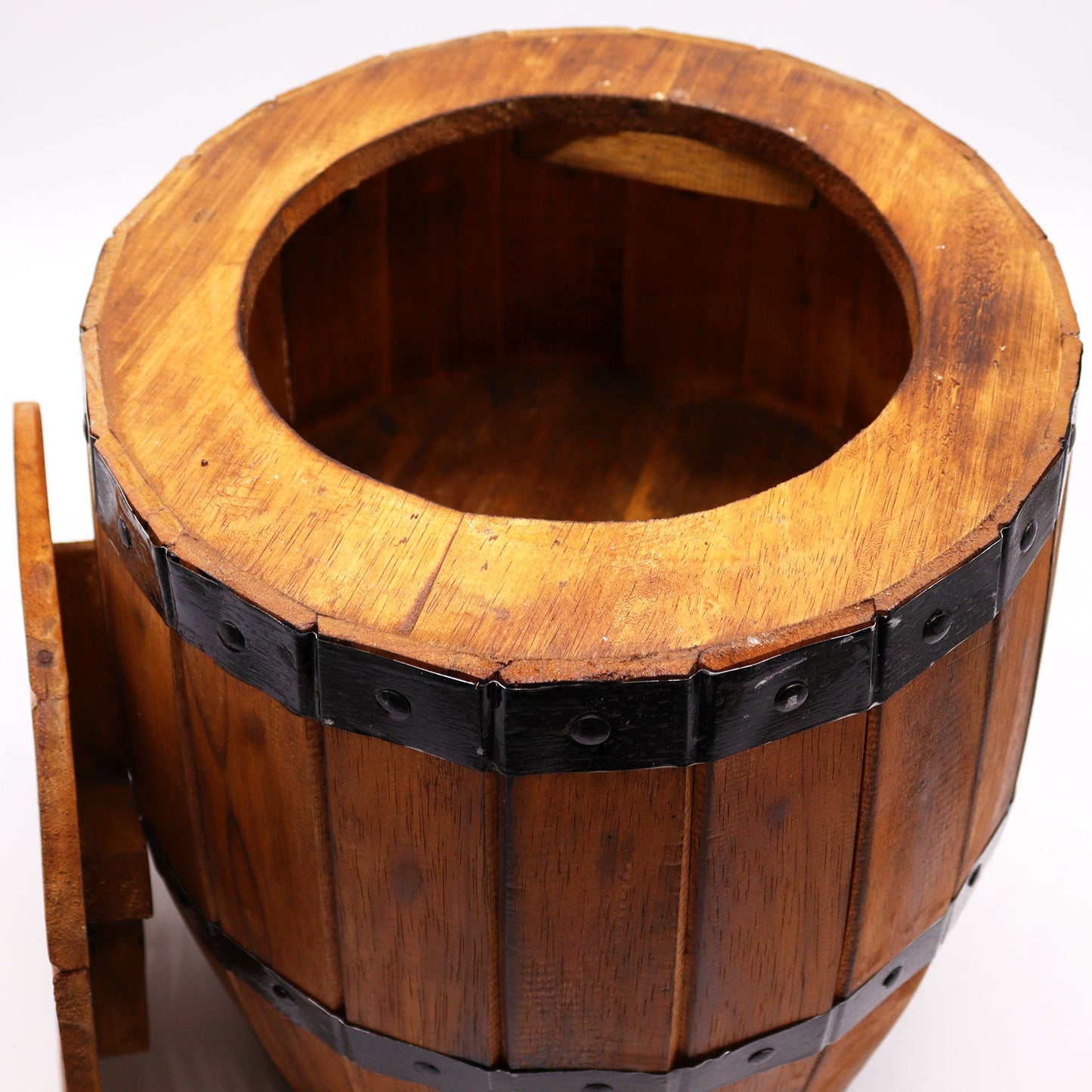 Beer Barrel Stool and Umbrella Stand - Natural