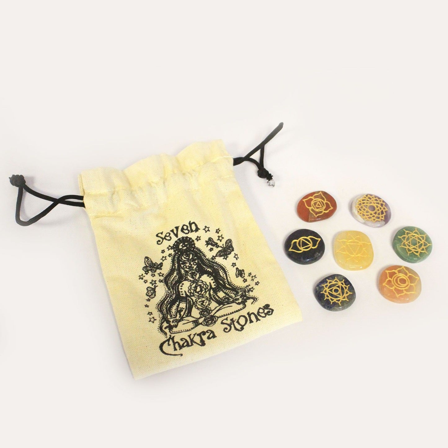 Petit ensemble de pierres de chakra (forme ronde)