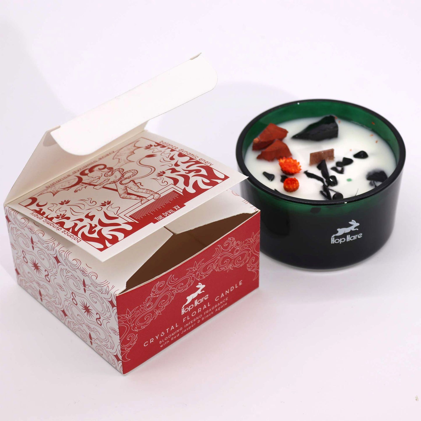 Hop Hare Crystal Magic Flower Candle - Demon