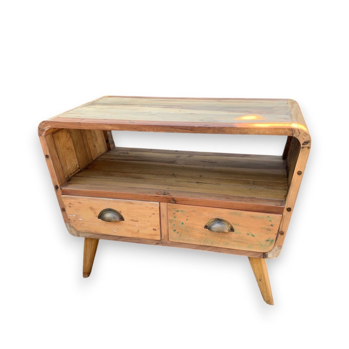 Small TV stand with 2 round drawers