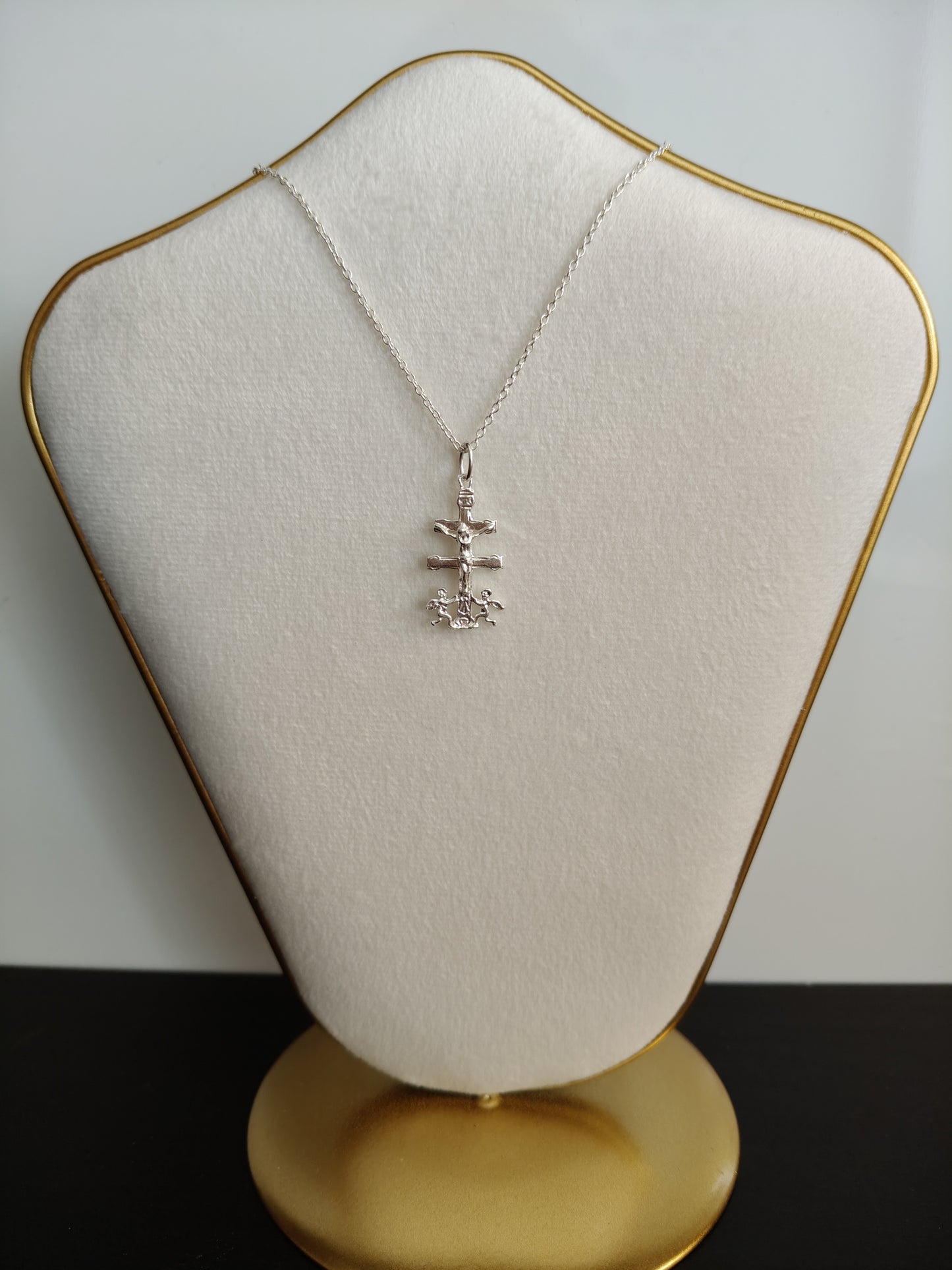 Caravaca cross necklace in sterling silver