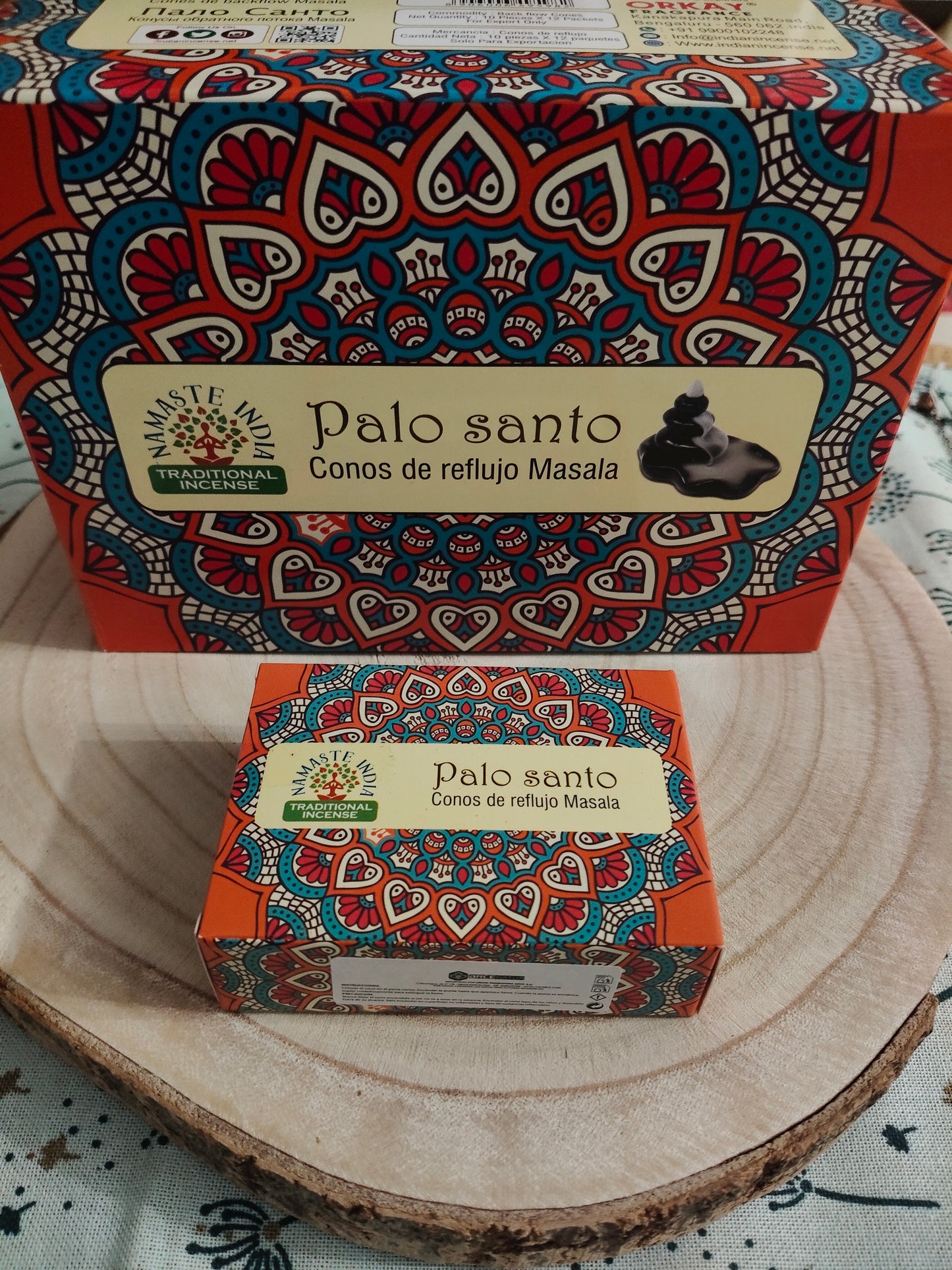 Conos de reflujo masala Palo Santo 10 unidades