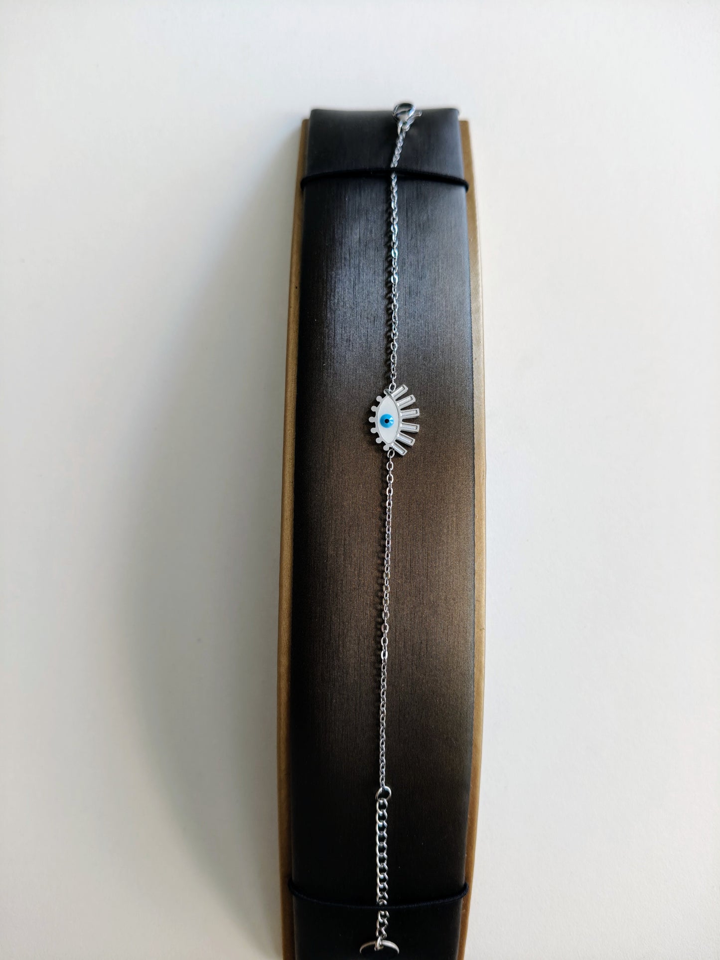 Turkish evil eye bracelet in stainless steel