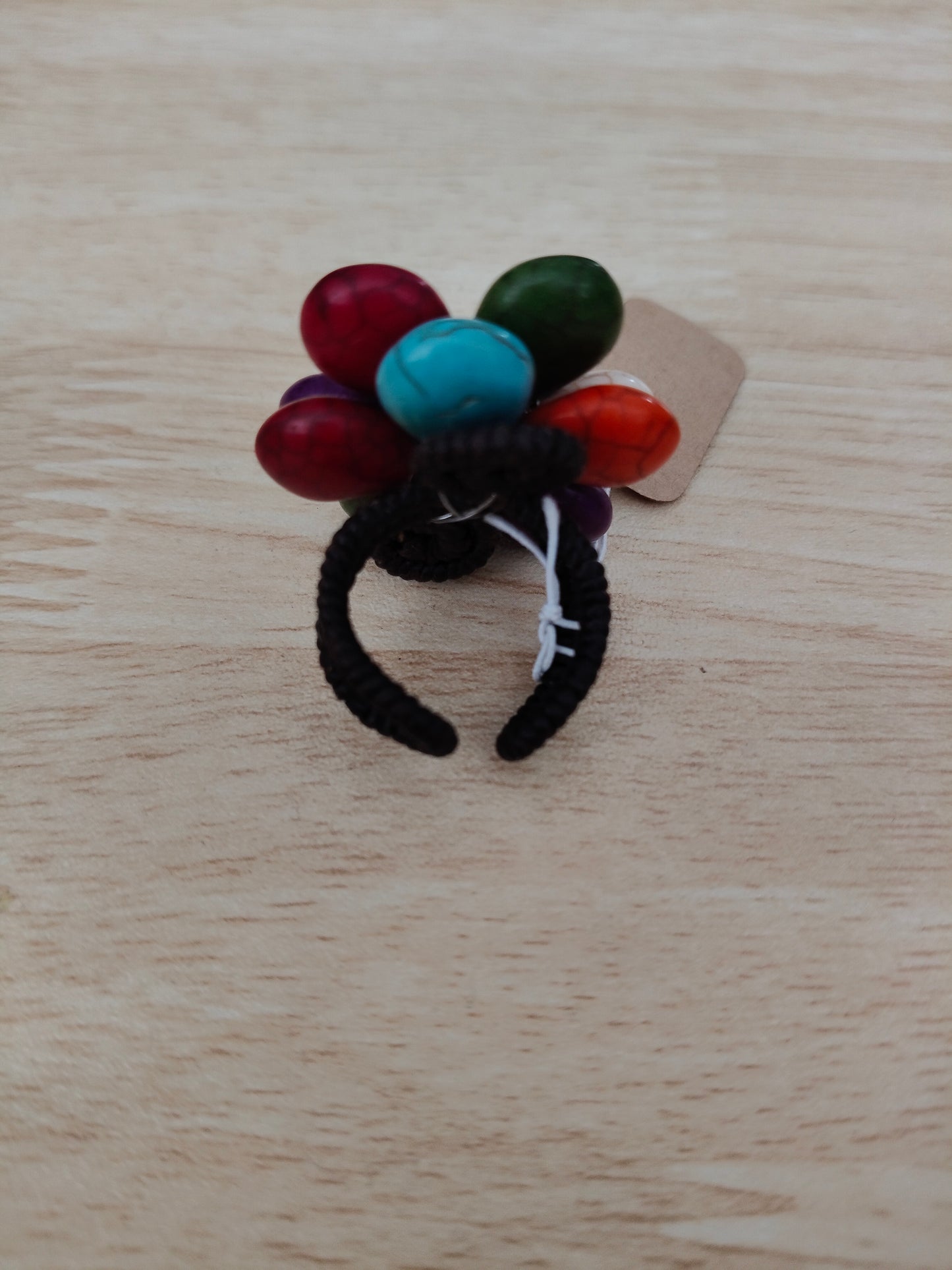 Anillo de macramé hecho a mano