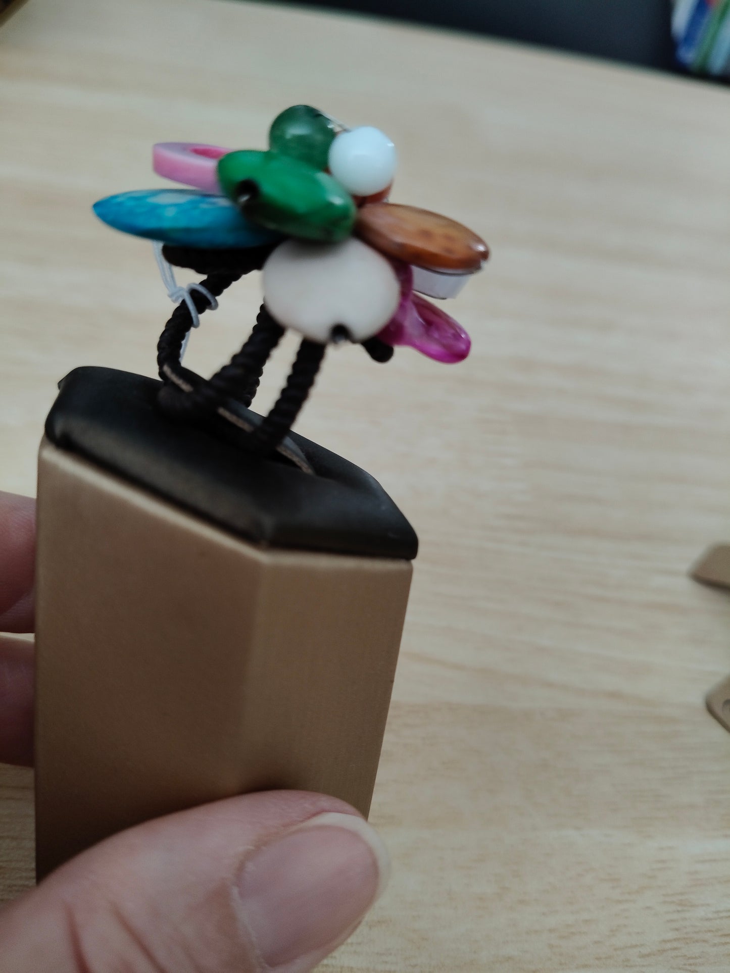 Adjustable macramé ring