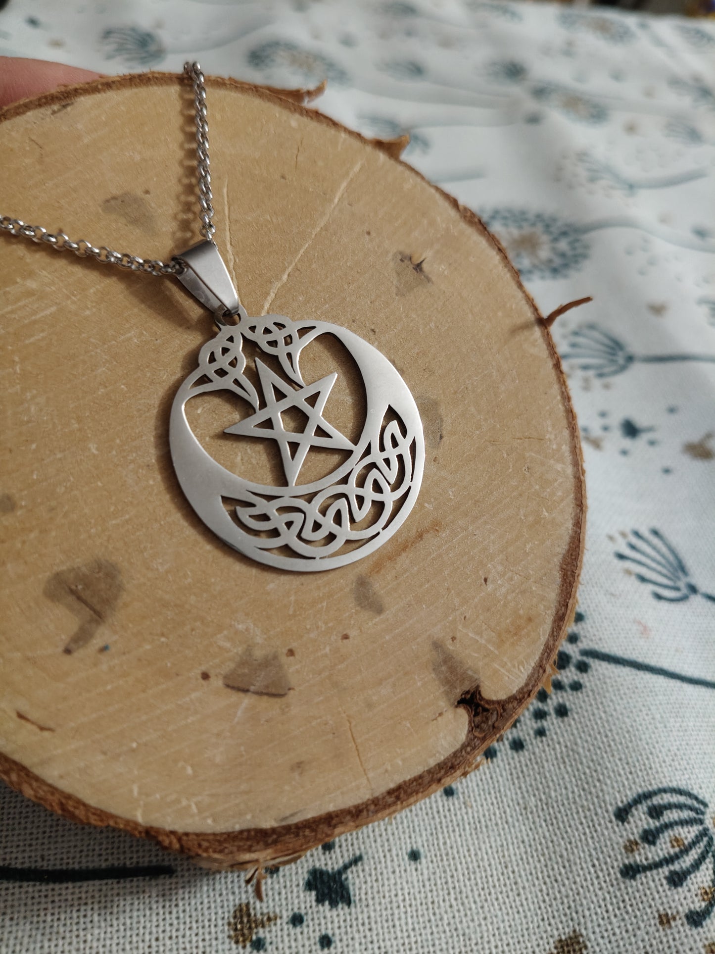 Stainless Steel Pentagram Pendant