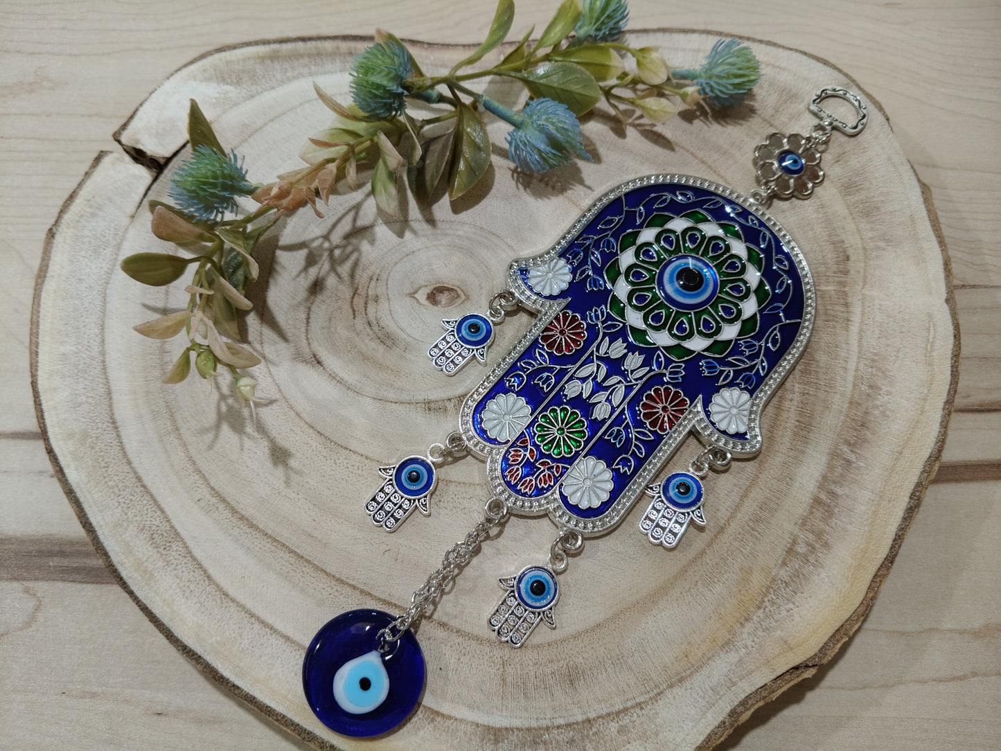 Colgador pared mano de Fátima y ojo turco.