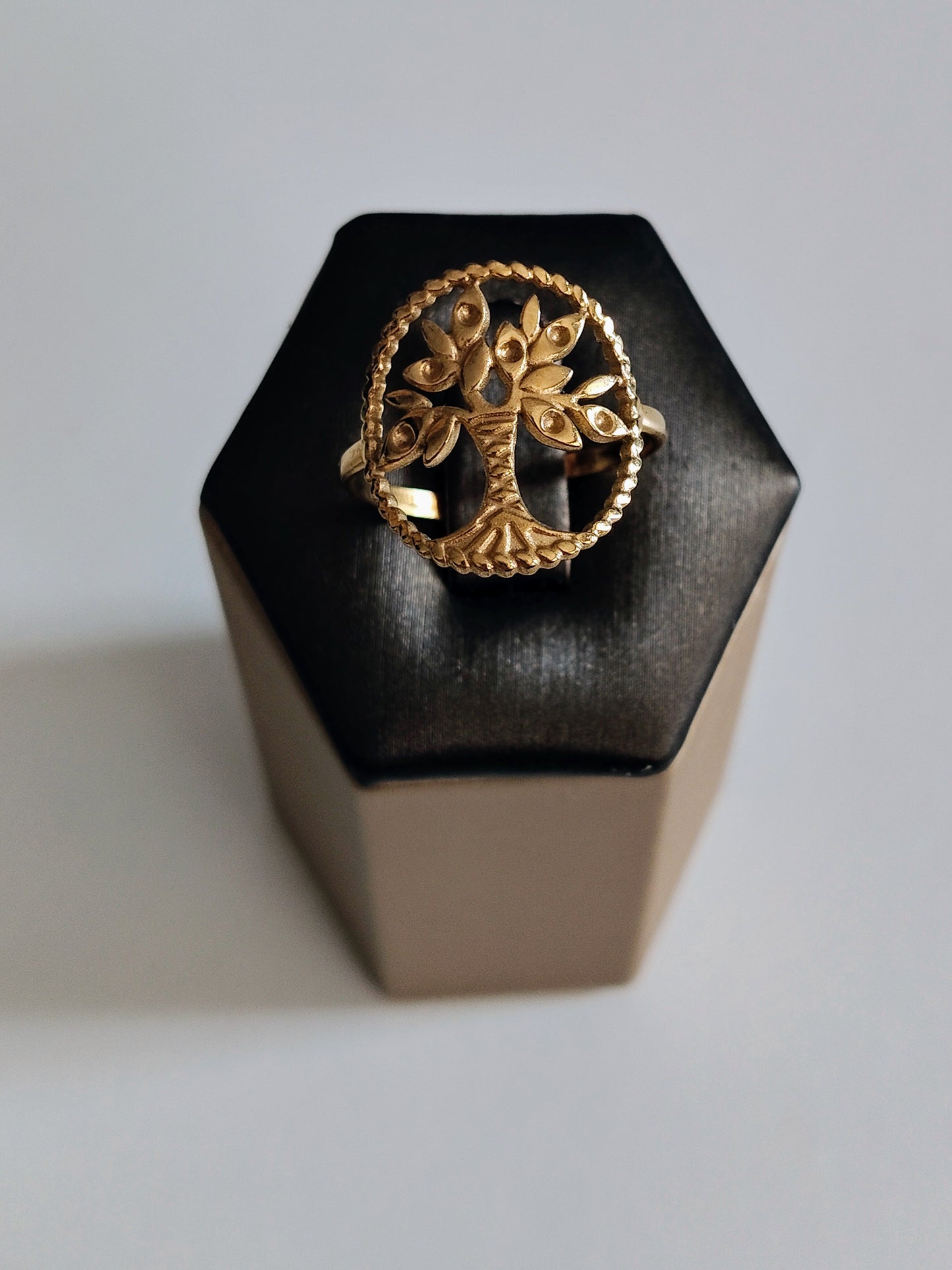 Tree of life ring in stainless steel (adjustable)