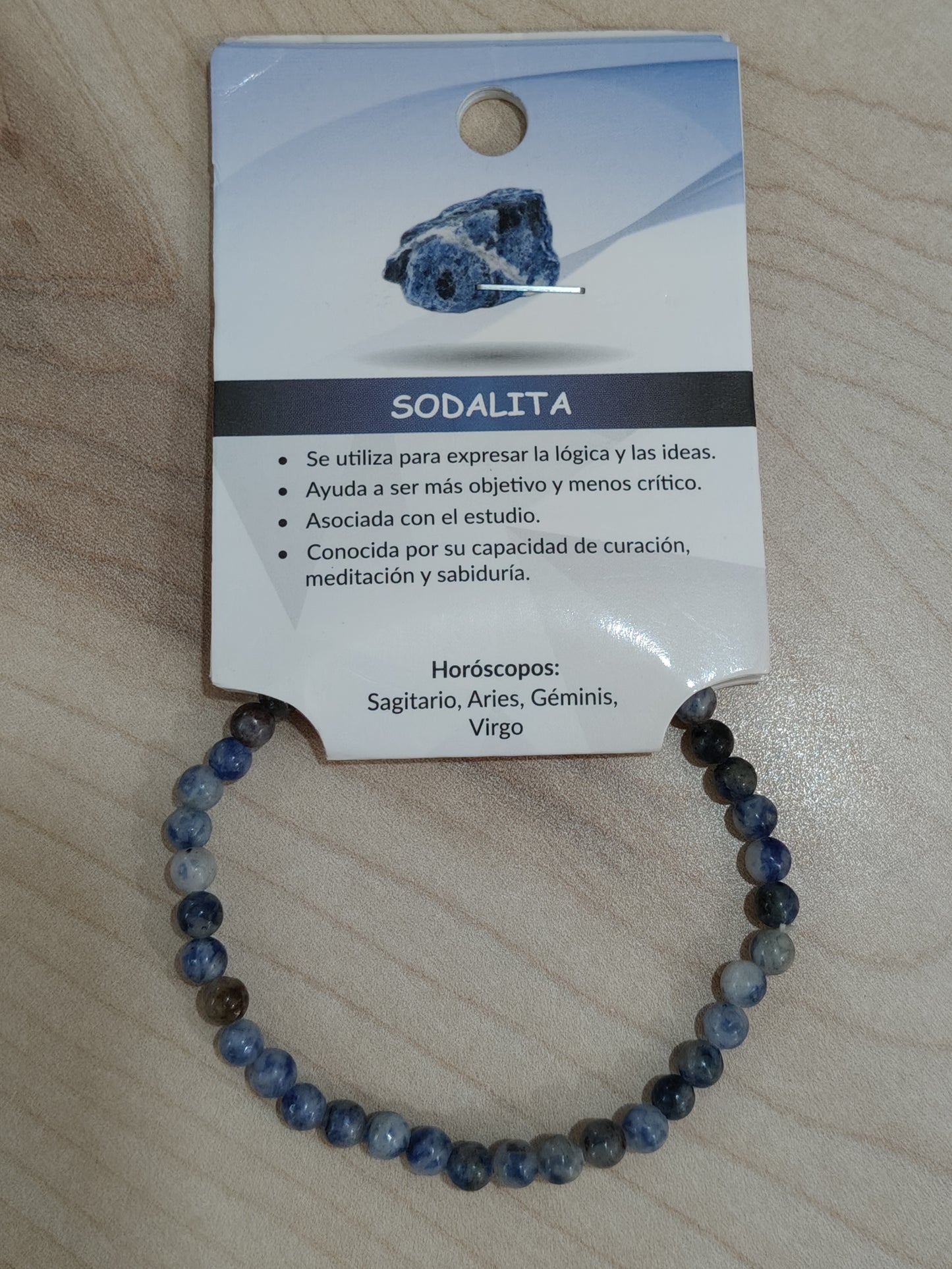 Bracelet en pierre naturelle Sodalite 4mm