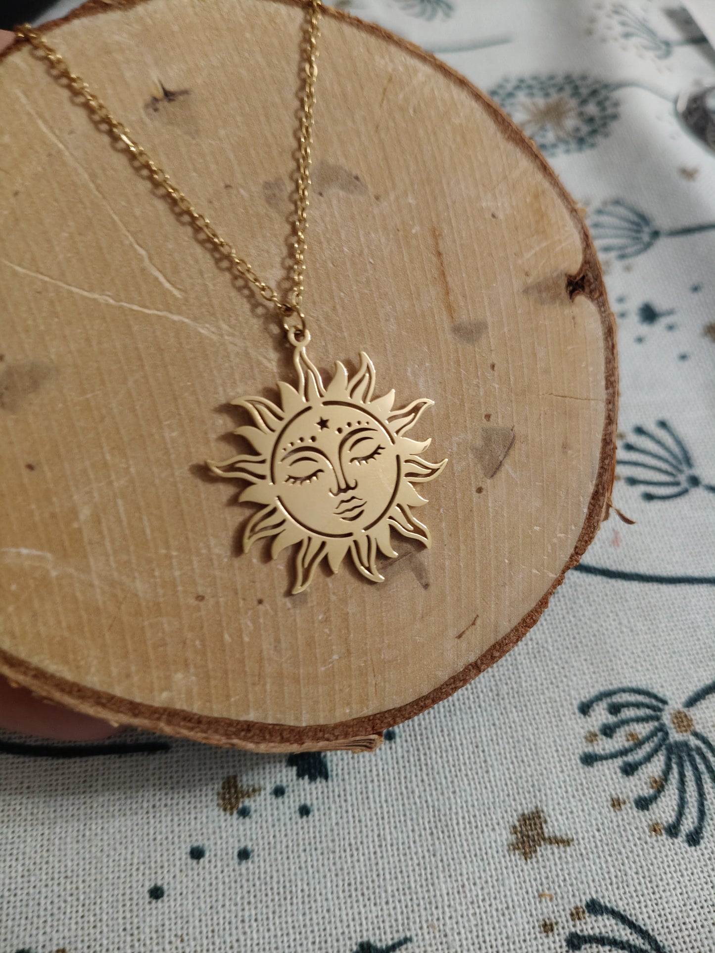 Stainless Steel Sun Pendant