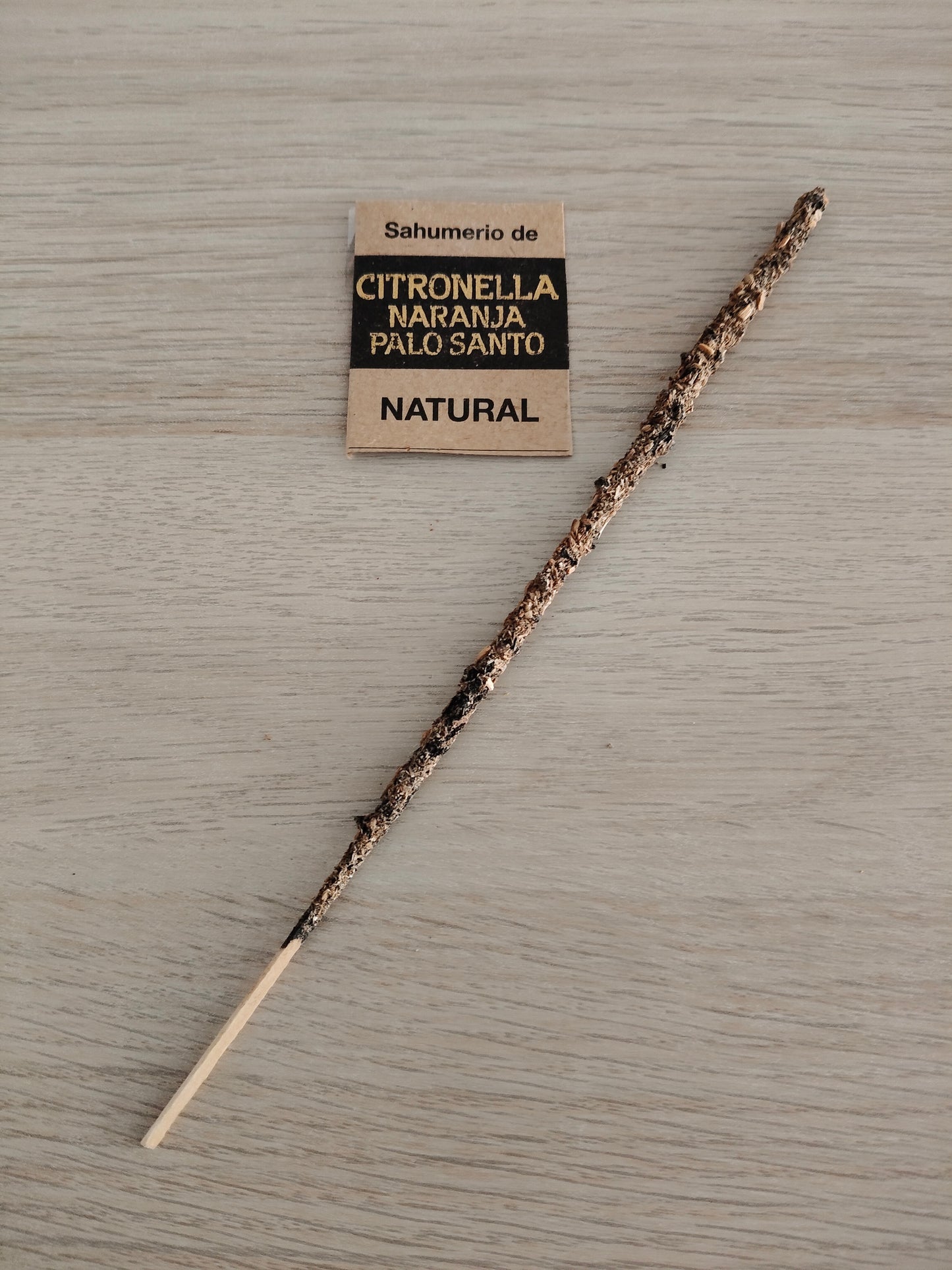 Citronella, orange and palo santo incense unit