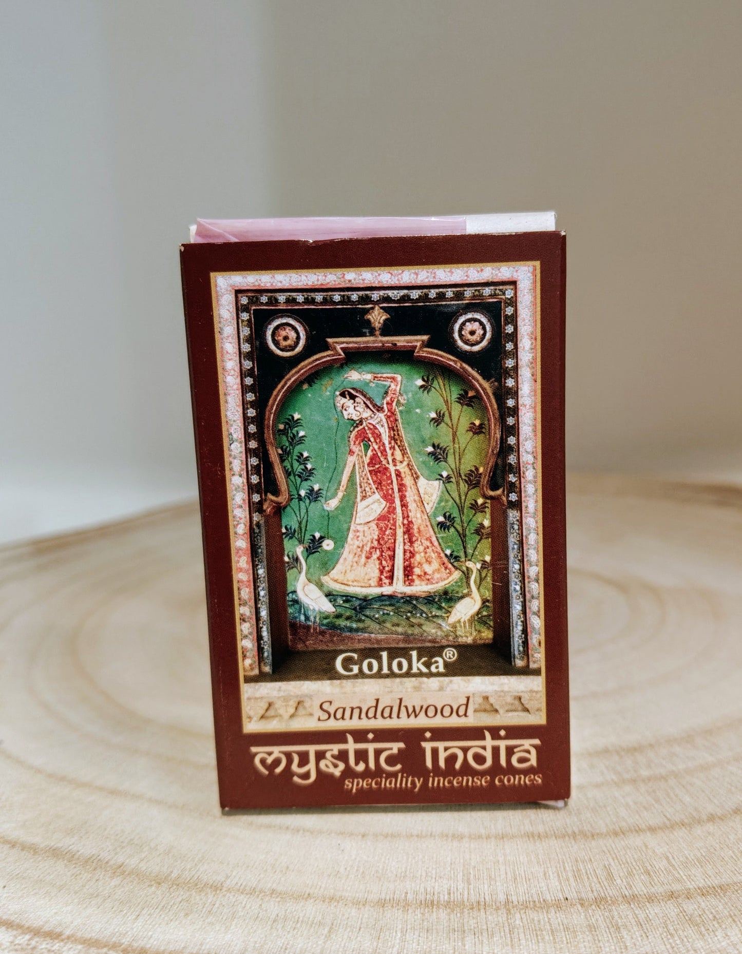 Mystic India Goloka Cônes de bois de santal 10 unités + brûleur