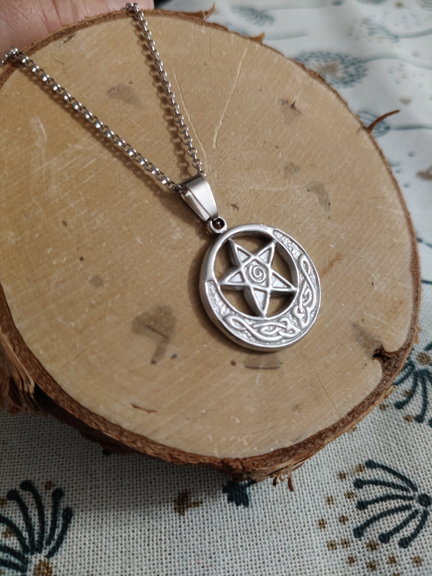 Stainless Steel Pentagram Pendant