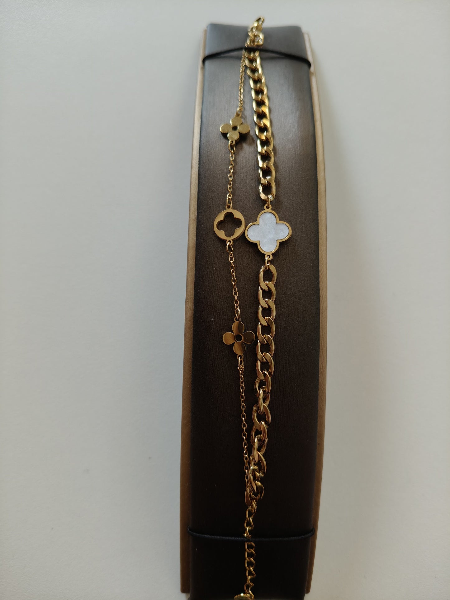Bracelet double en acier inoxydable