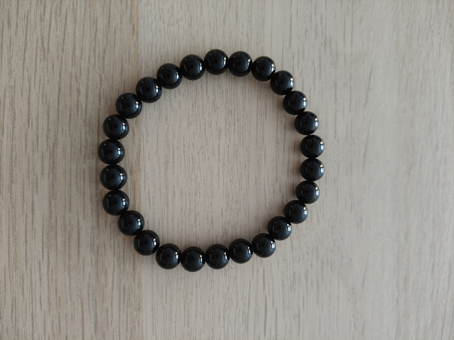 Men's 8mm Black Onyx Natural Stone Bracelet
