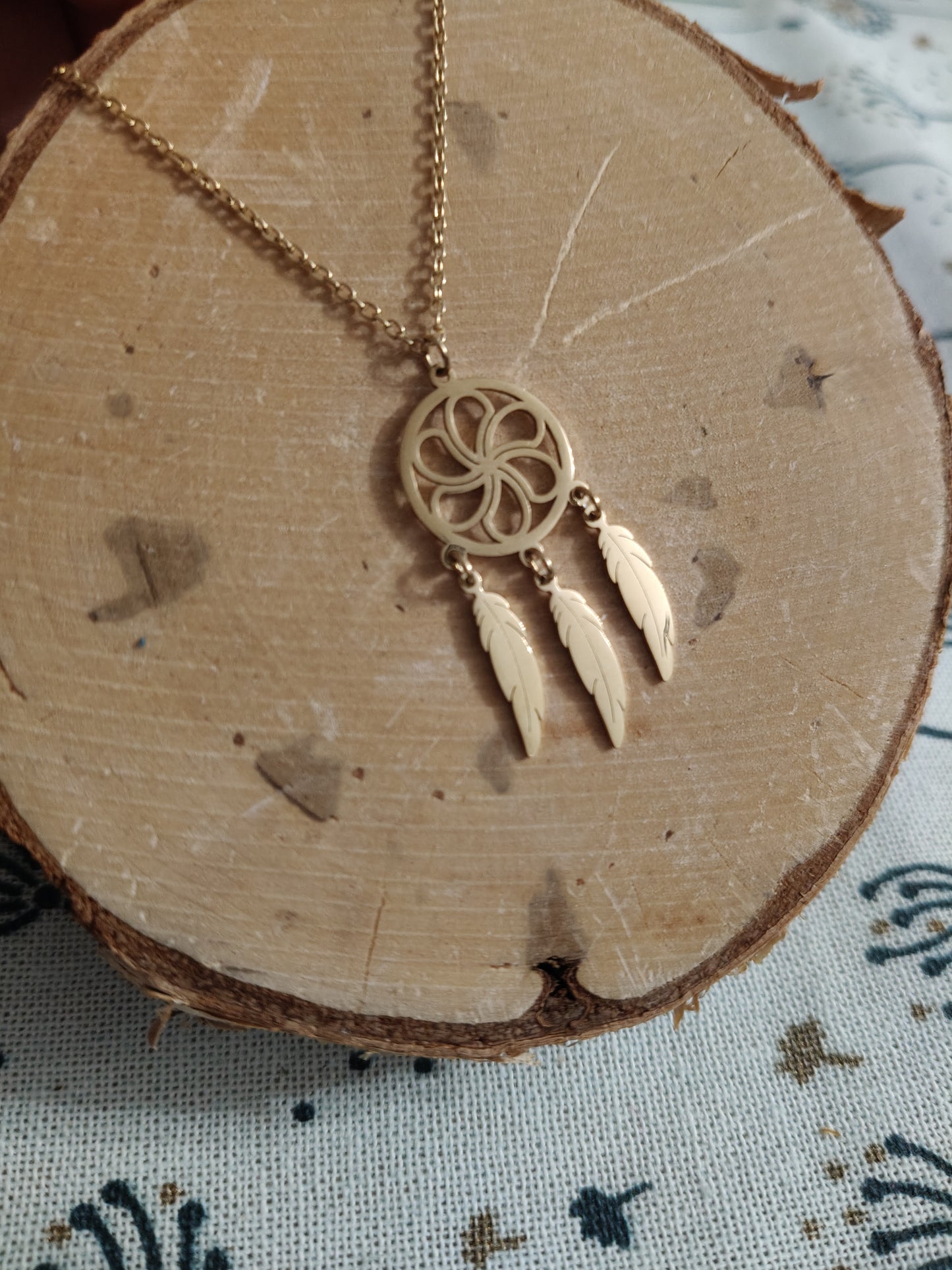 Stainless Steel Dreamcatcher Pendant