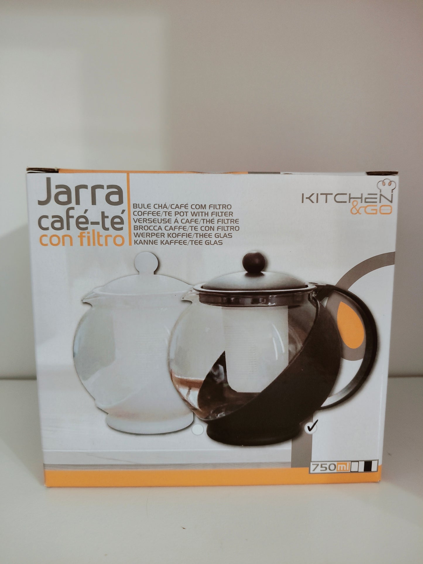 Carafe à café ou à thé avec filtre 750 ml Kitchen & Go