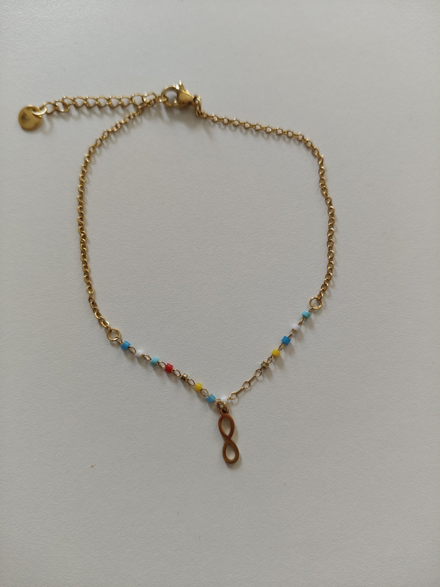 Infinity anklet bracelet in stainless steel