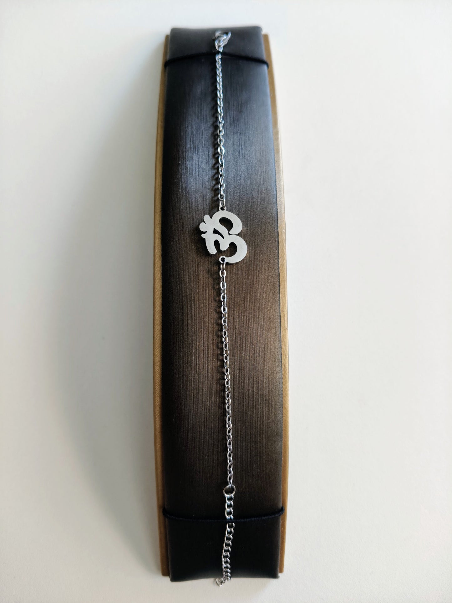Om stainless steel bracelet