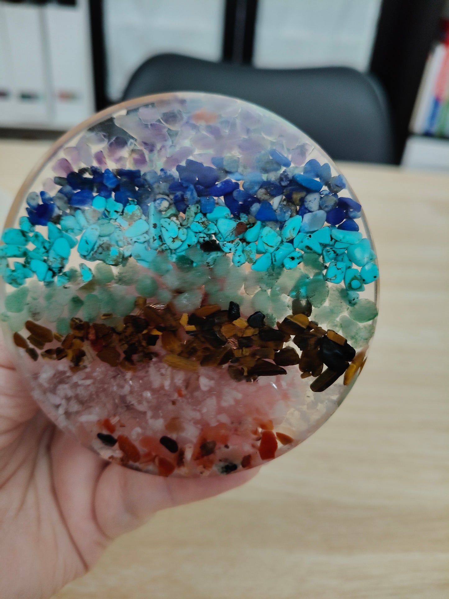 Rose quartz and carnelian chip tree