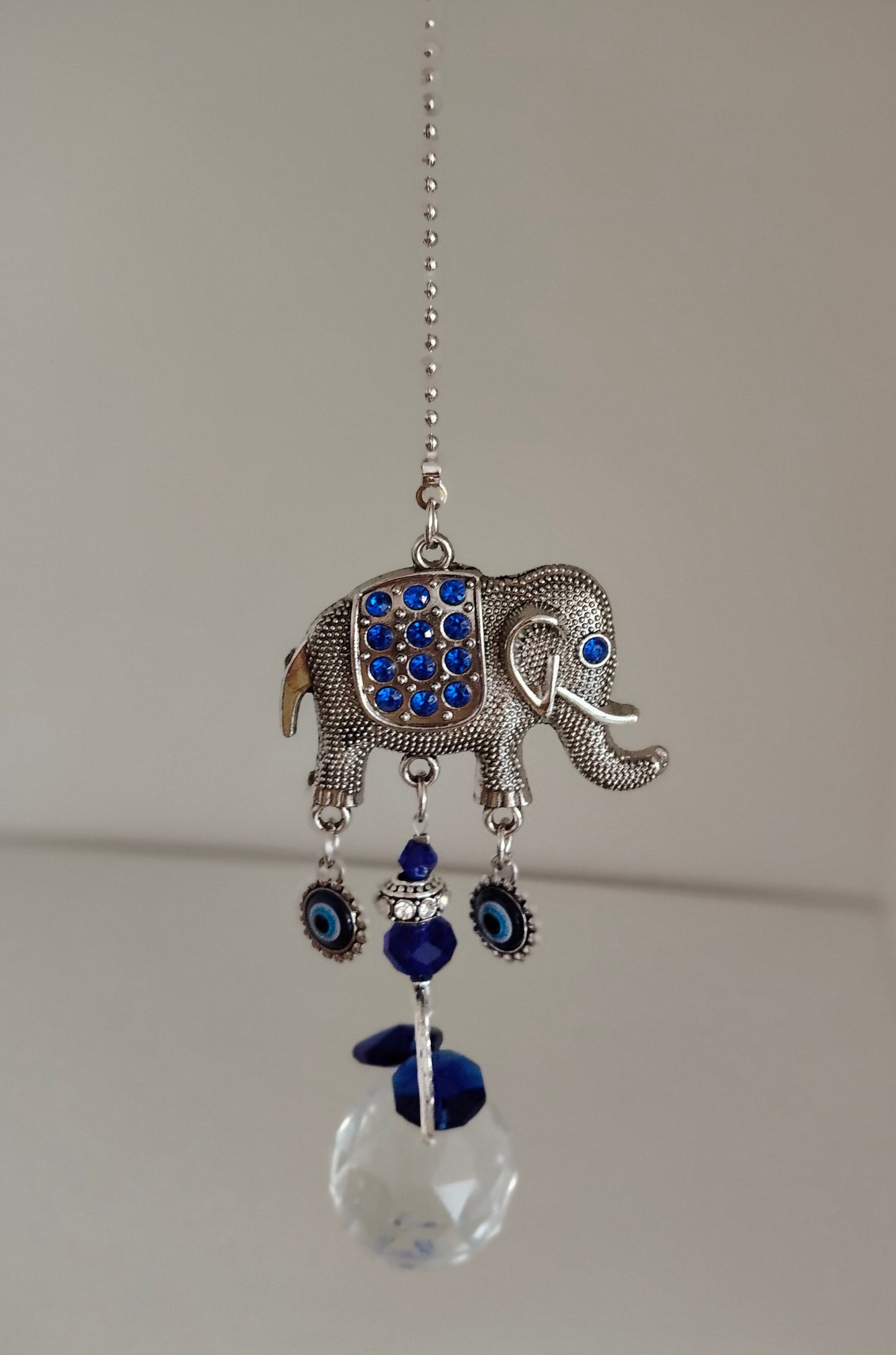 Suspension éléphant anti-mauvais œil avec prisme