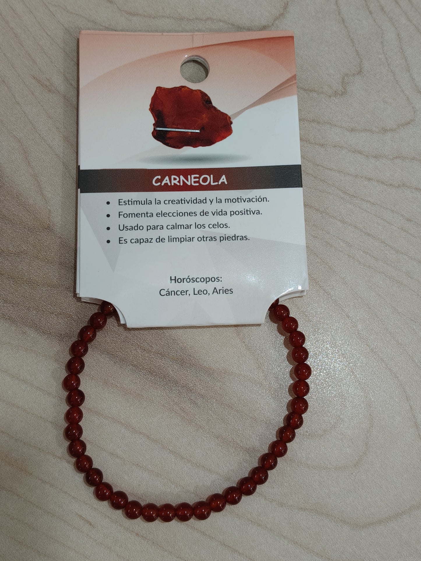 Pulsera piedra natural Carneola