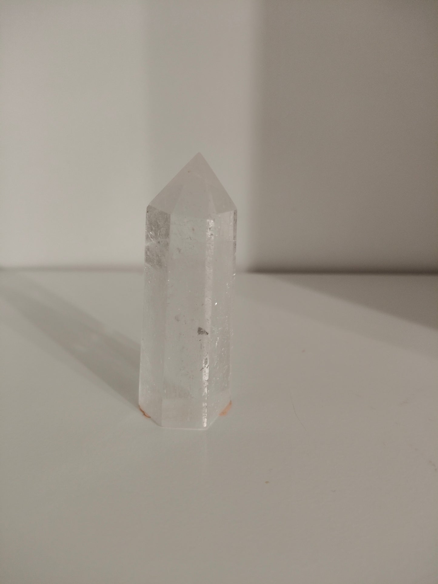 Pointe en pierre naturelle Quartz blanc 7x2,5cm