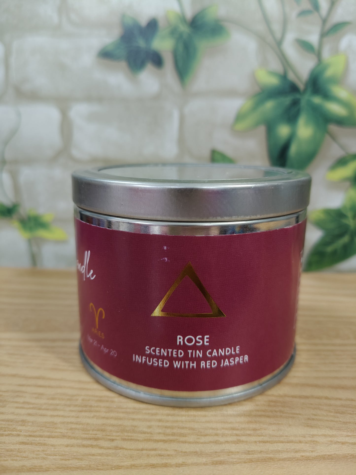 Vela perfumada Rosas con chips de piedra Jaspe Rojo Fire Candle