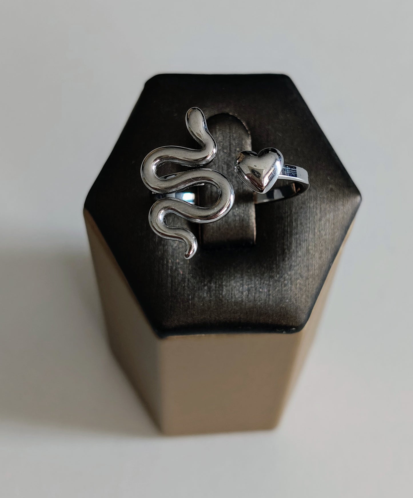 Anillo serpiente acero inoxidable ( regulable)
