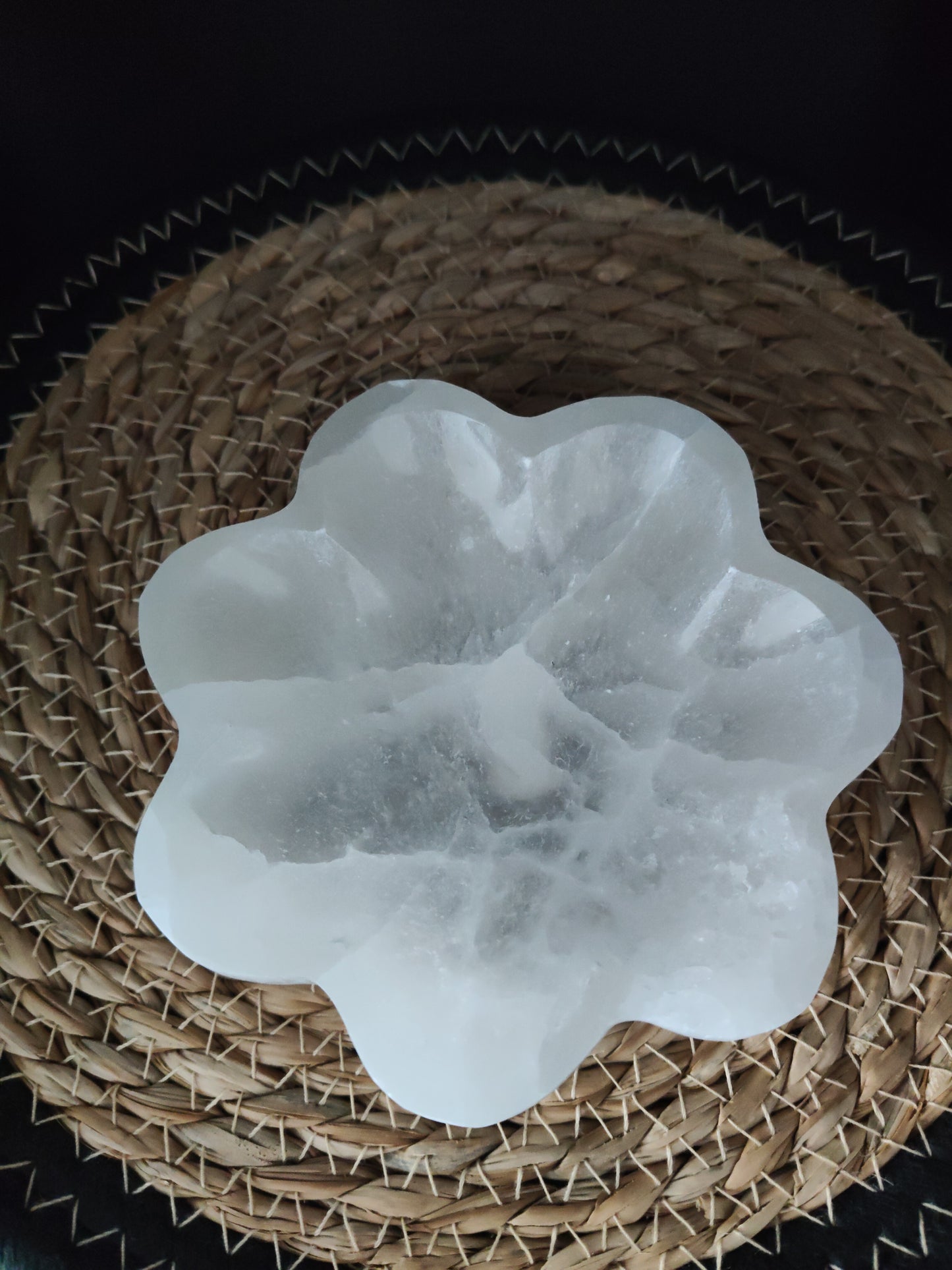 Cuenco de Selenita en forma de flor