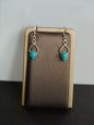 Boucles d'oreilles en argent sterling avec pierre turquoise naturelle