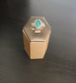 Bague en argent sterling avec pierre d'aventurine naturelle, taille 16