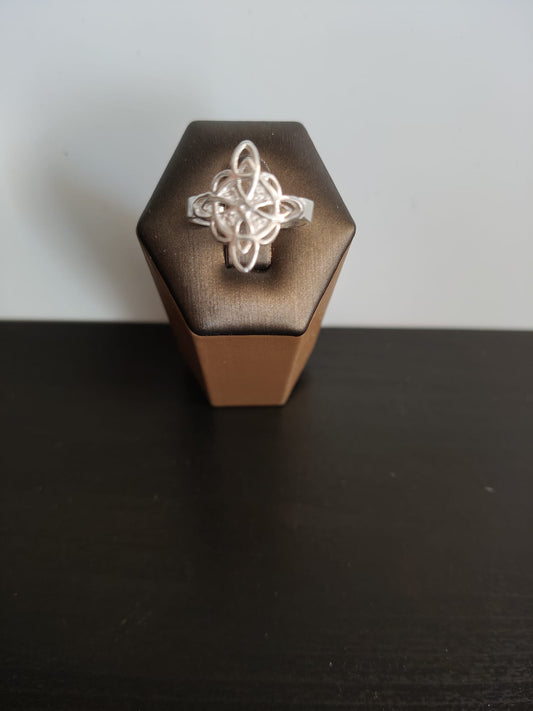 Bague nœud de sorcière en argent sterling taille 17