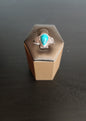 Bague en argent sterling avec pierre turquoise naturelle