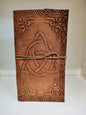 Carnet en cuir symbole Triquetra 22,5 x 12,5 cm