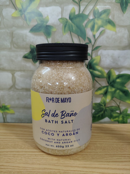 Sel de bain aux huiles naturelles de coco et d'argan 650g