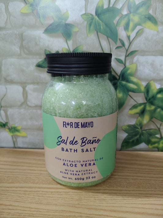 Sel de bain à l'extrait naturel d'Aloe vera 650grs