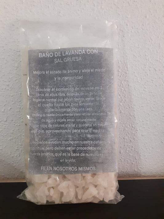 Sal gruesa y lavanda uso esotérico 500grs