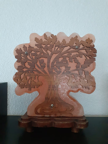 Lampe de sel de l'Himalaya Arbre de vie