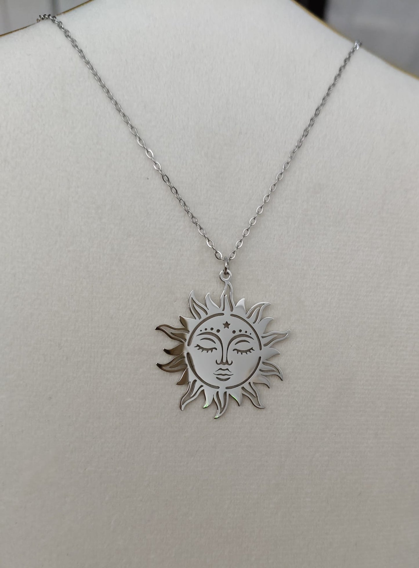 Pendentif Soleil en acier inoxydable