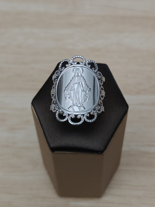 Anillo de acero inoxidable Virgen de la Milagrosa