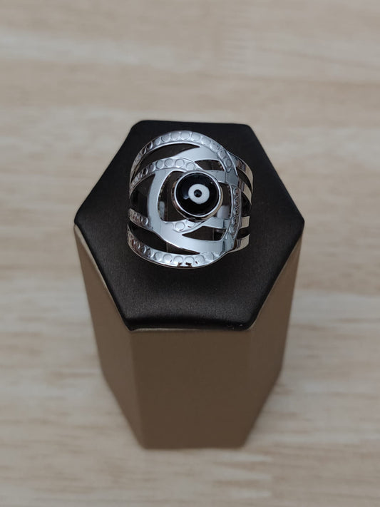 Anillo de acero inoxidable Ojo turco