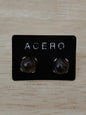 Pendientes de piedra Ojo de Tigre 10mm y acero inoxidable