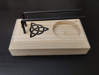 Soporte de Madera para Palo Santo con grabados