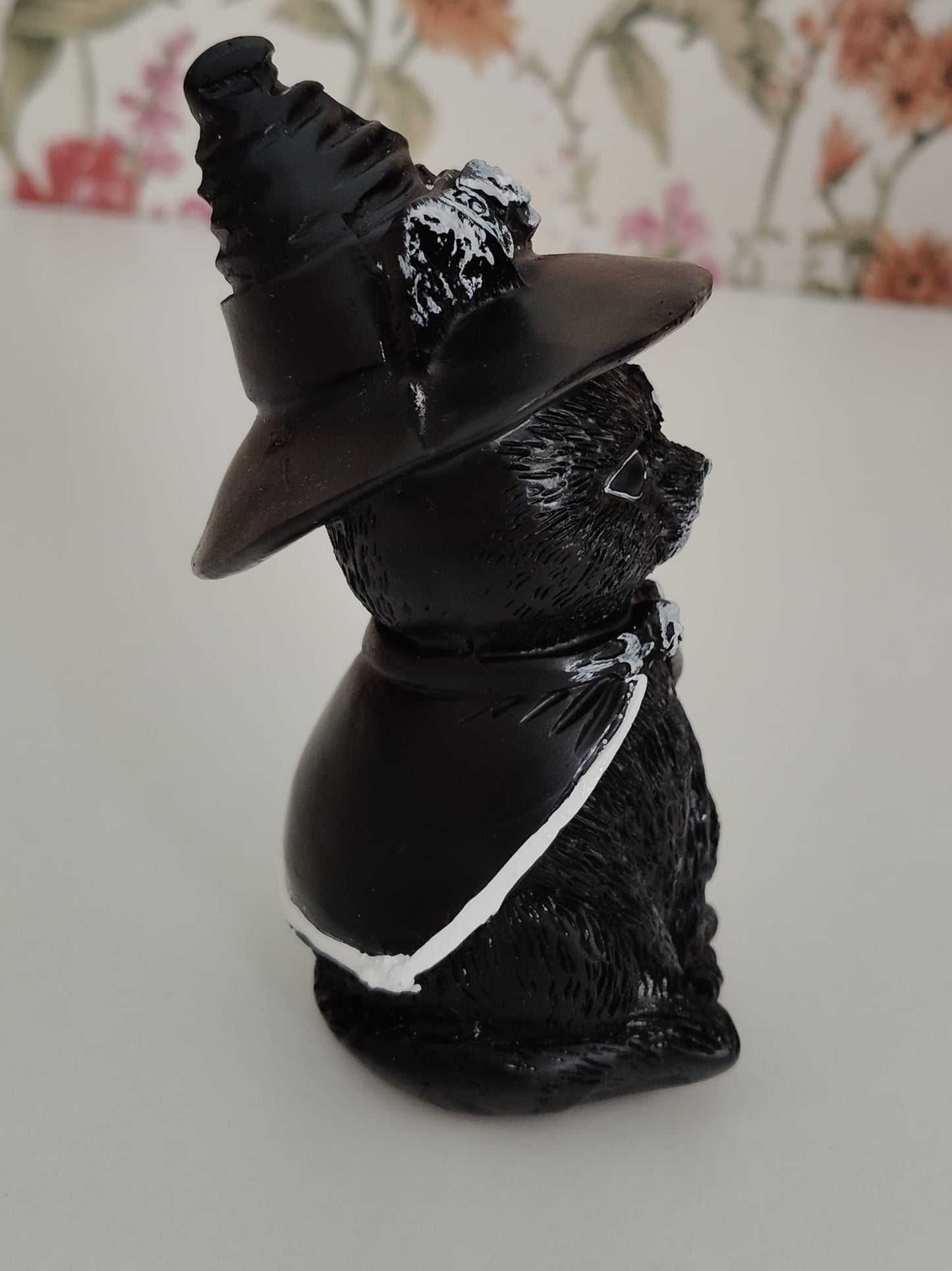Gato místico con vestido de bruja  11cm