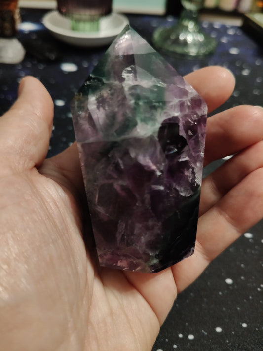 Natural Fluorite Rainbow Stone Point - 250 / 270g