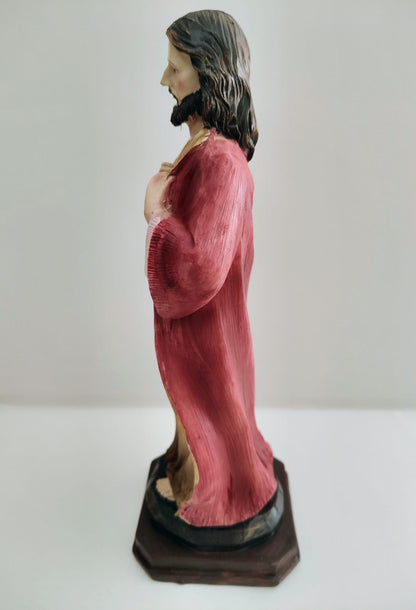 Figura de resina Sagrado corazón de Jesús 21x8x8 cm