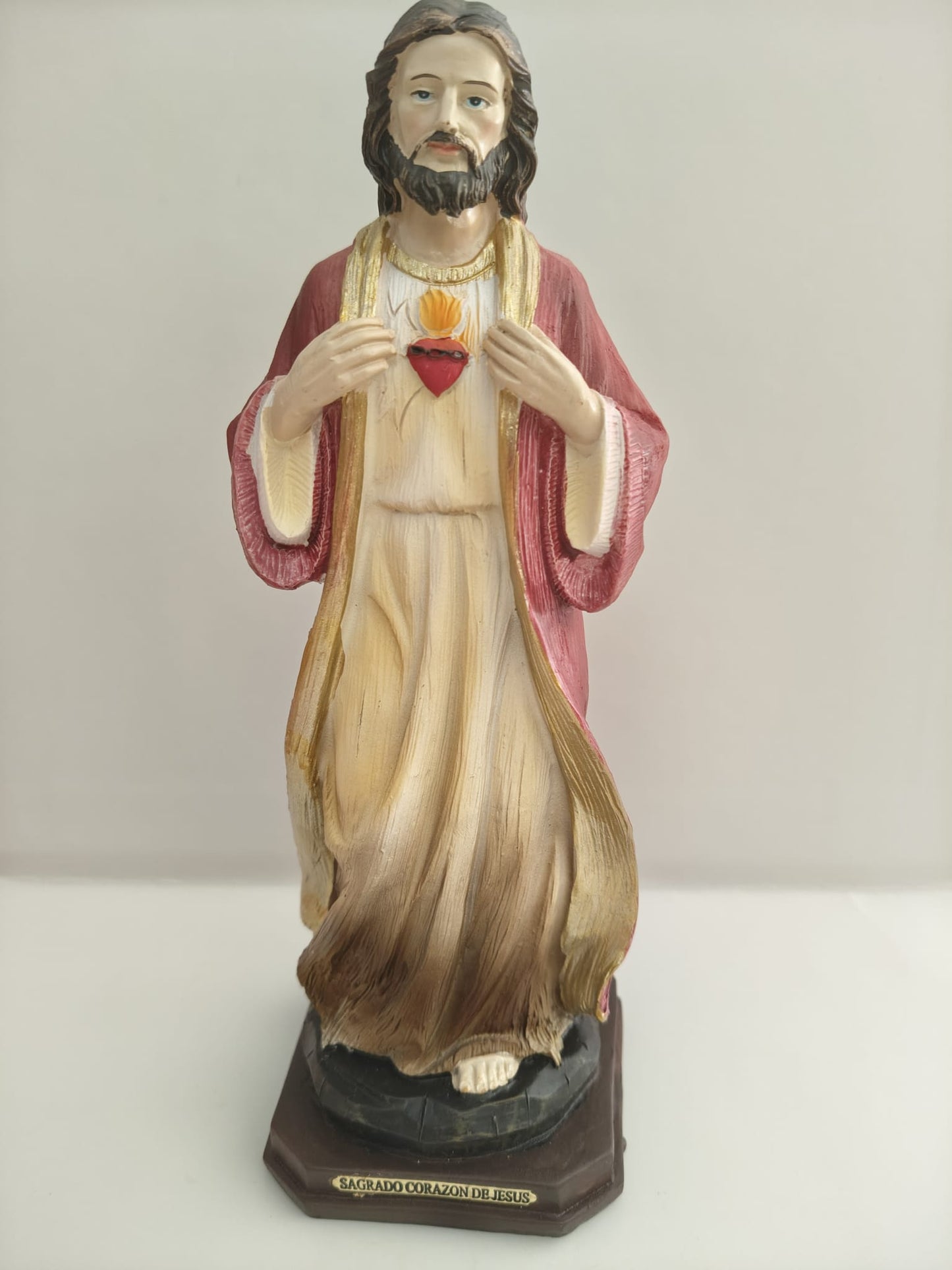 Figura de resina Sagrado corazón de Jesús 21x8x8 cm